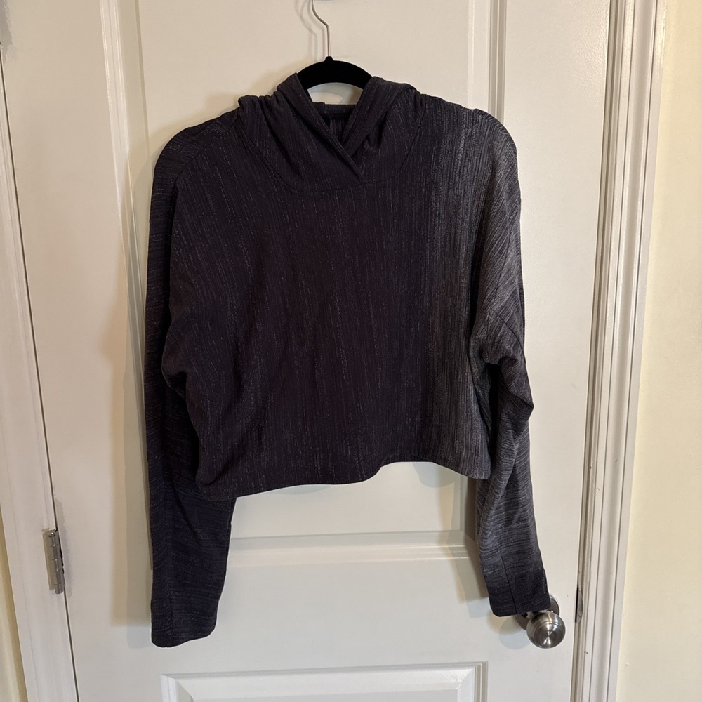 Lululemon Varsa The Lab Textured‎ Jacquard Crop Hoodie Lightweight Size S Or M